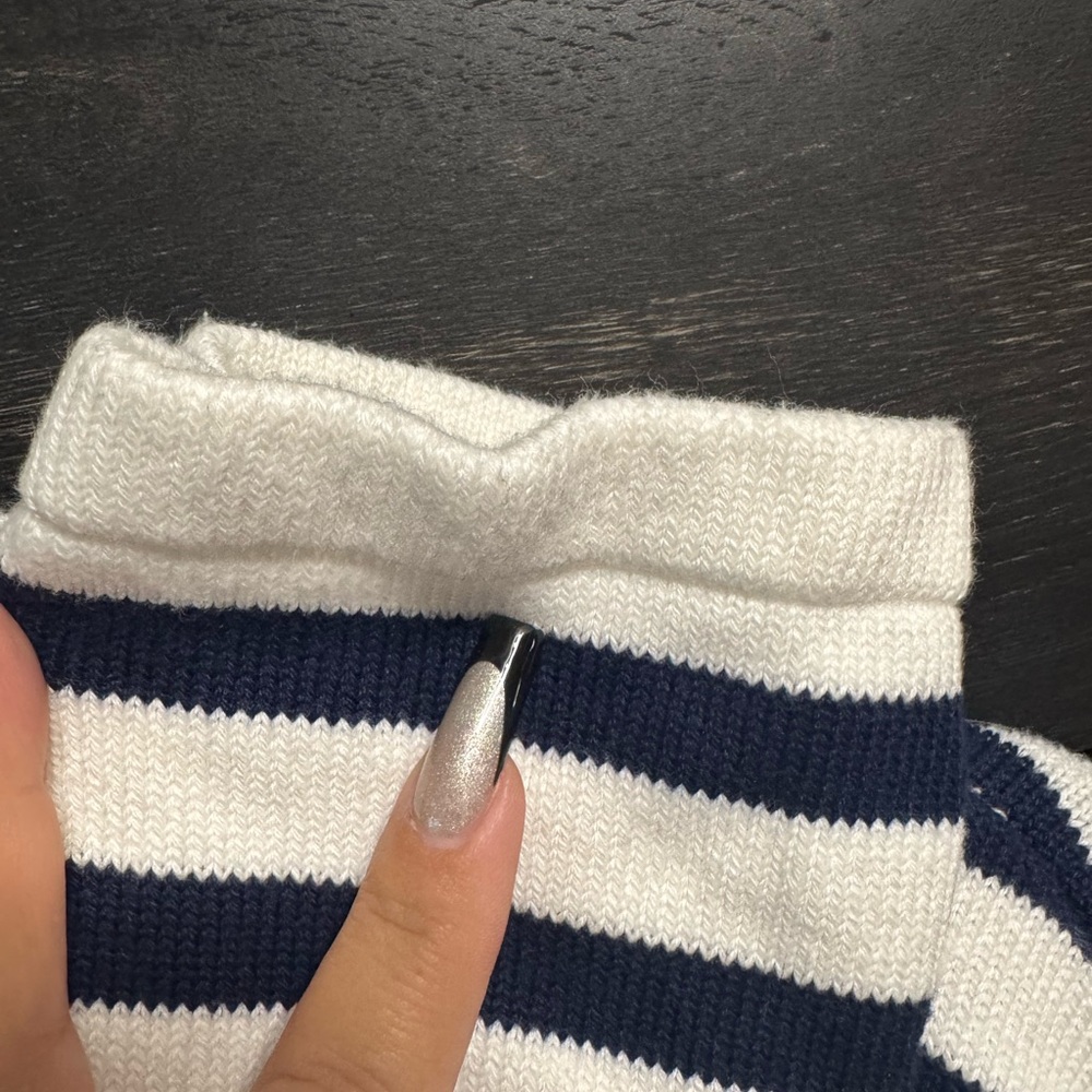 J. Crew Women's Navy and White Striped Cardigan - Picture 11 of 13